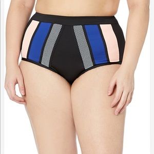 •CITY‎ CHIC• High Waist Bikini Brief with Mesh Panel Detailing Plus Size M/18